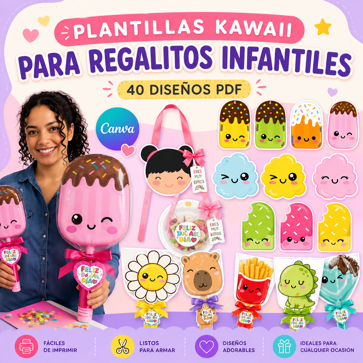 KIT DE PLANTILLAS RECORTABLES PARA REGALOS INFANTILES